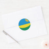 Rwanda Fisheye Vlag Sticker (Envelop)