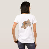 Rwanda Flag and Map Dk T-Shirt (Achterkant volledig)