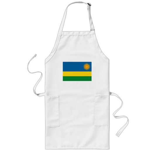 Rwanda Flag Apron Lang Schort (Voorkant)