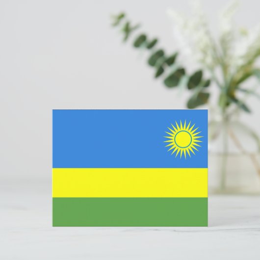 Rwanda Flag Briefkaart (Staand voorkant)