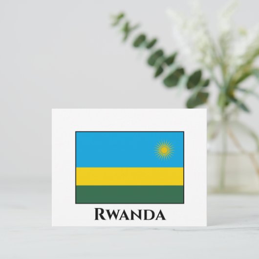 Rwanda Flag Briefkaart (Staand voorkant)