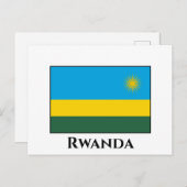 Rwanda Flag Briefkaart (Voorkant / Achterkant)