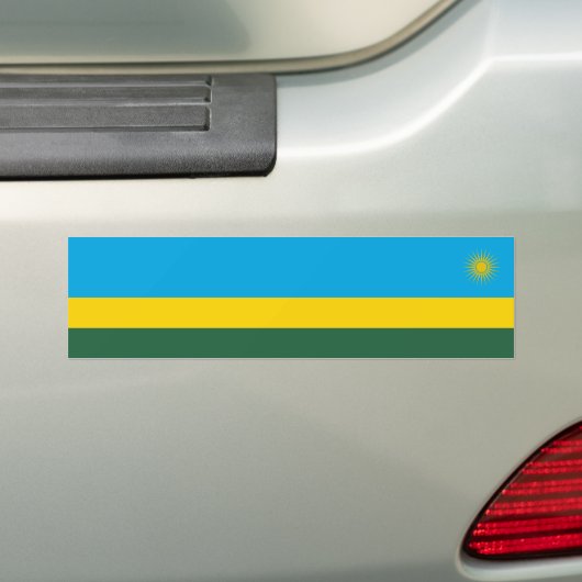 Rwanda Flag Bumpersticker (Op auto)