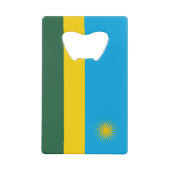 Rwanda Flag Creditkaart Flessenopener (Voorkant)