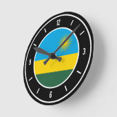 Rwanda Flag Elegant Ronde Klok (Hoek)