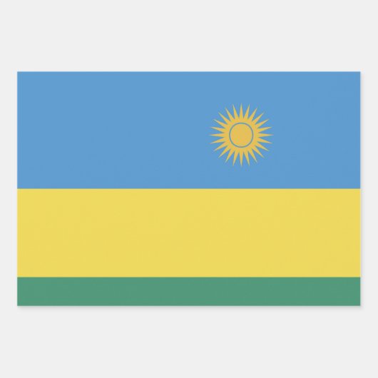 Rwanda Flag Emblem Inpakpapier Vel (Voorkant 3)