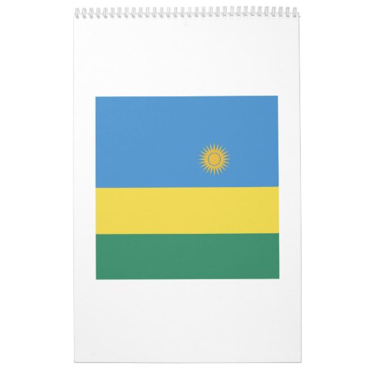 Rwanda Flag Emblem Kalender (Hoes)