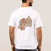 Rwanda Flag en Map T-Shirt (Achterkant)