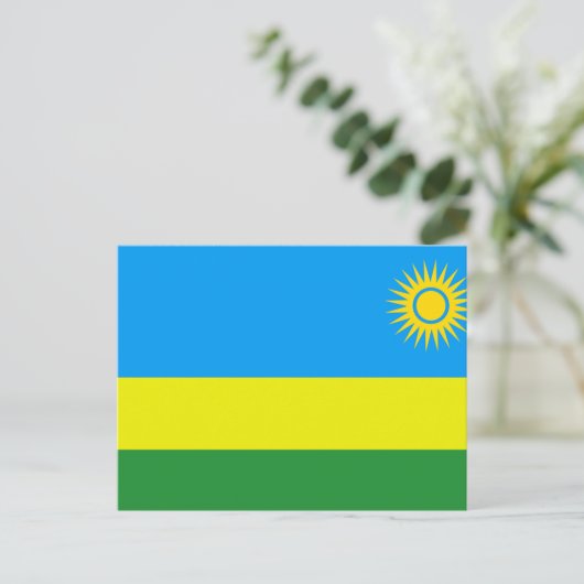 Rwanda Flag Feestdagenkaart (Staand voorkant)