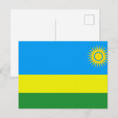 Rwanda Flag Feestdagenkaart (Voorkant / Achterkant)