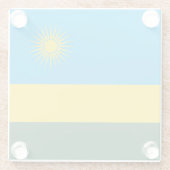 Rwanda Flag Glazen Onderzetter (Achterkant)