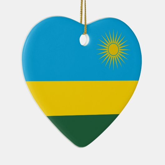 Rwanda Flag Heart Ornament (Rechts)