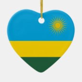 Rwanda Flag Heart Ornament (Voorkant)