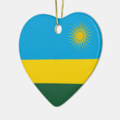 Rwanda Flag Heart Ornament (Links)