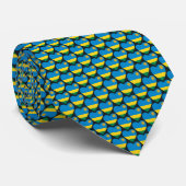 Rwanda Flag Hearts Stropdas (Opgerold)