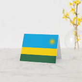 Rwanda Flag Kaart (Gele Bloem)
