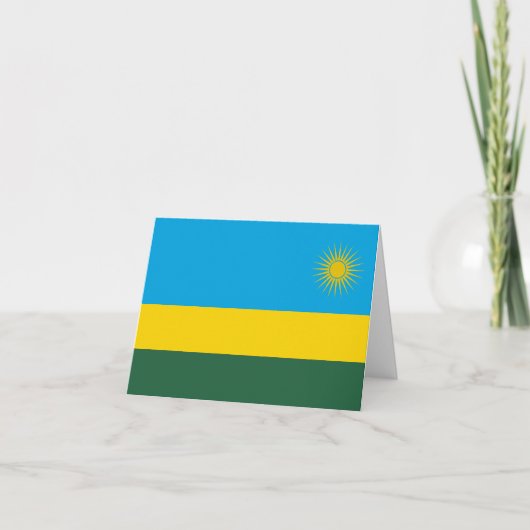 Rwanda Flag Kaart (Voorkant)