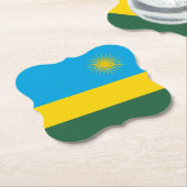 Rwanda Flag Kartonnen Onderzetters (Gekanteld)