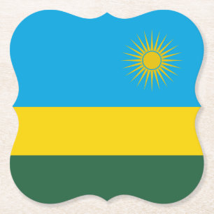 Rwanda Flag Kartonnen Onderzetters