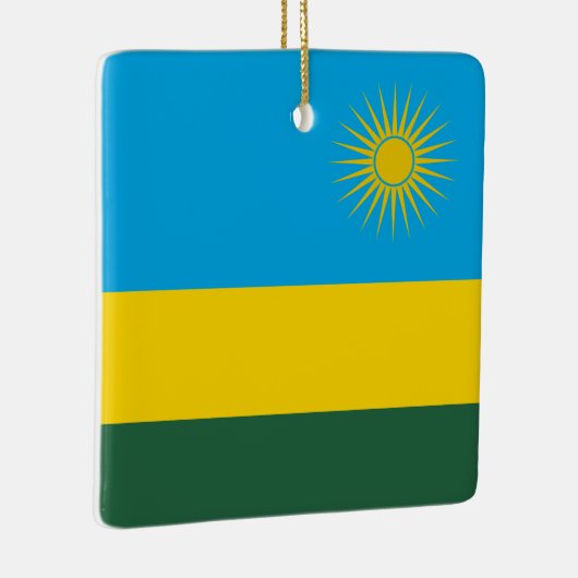 Rwanda Flag Keramisch Ornament (Rechts)