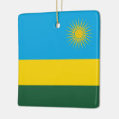 Rwanda Flag Keramisch Ornament (Links)