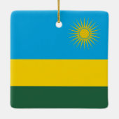 Rwanda Flag Keramisch Ornament (Achterkant)