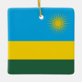 Rwanda Flag Keramisch Ornament (Voorkant)