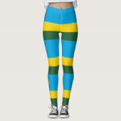 Rwanda Flag Leggings (Voorkant)