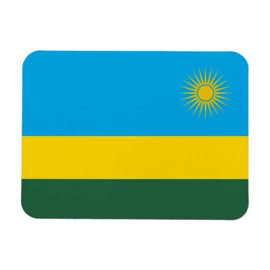 Rwanda Flag Magneet (Horizontaal)