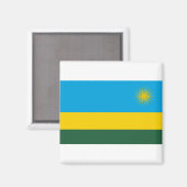Rwanda Flag Magneet (Voorkant / Achterkant)