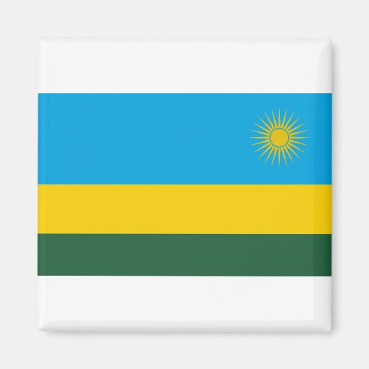 Rwanda Flag Magneet (Voorkant)