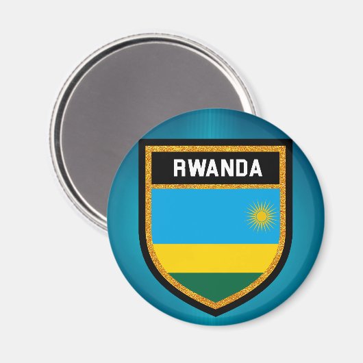 Rwanda Flag Magneet (Voorkant / Achterkant)
