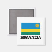 Rwanda Flag Magneet (Voorkant / Achterkant)