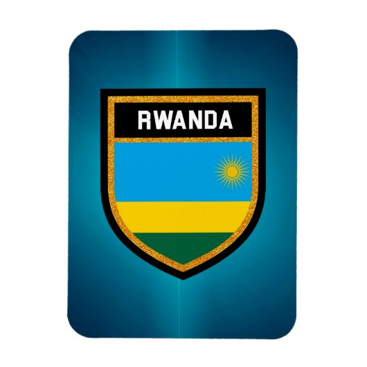 Rwanda Flag Magneet (Verticaal)