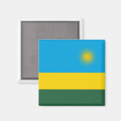 Rwanda Flag Magneet (Voorkant / Achterkant)