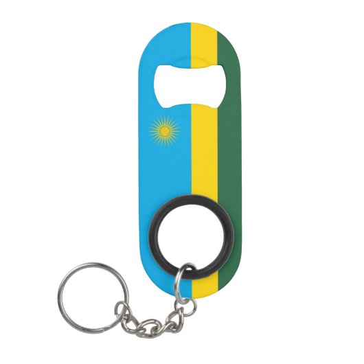 Rwanda Flag Mini Flessenopener (Voorkant)