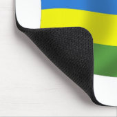 Rwanda Flag Mousepad Muismat (Hoek)