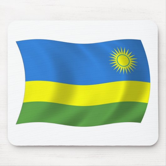 Rwanda Flag Mousepad Muismat (Voorkant)