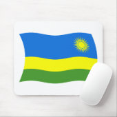 Rwanda Flag Mousepad Muismat (Met muis)