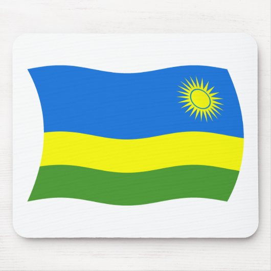 Rwanda Flag Mousepad Muismat (Voorkant)