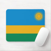 Rwanda Flag Mousepad Muismat (Met muis)