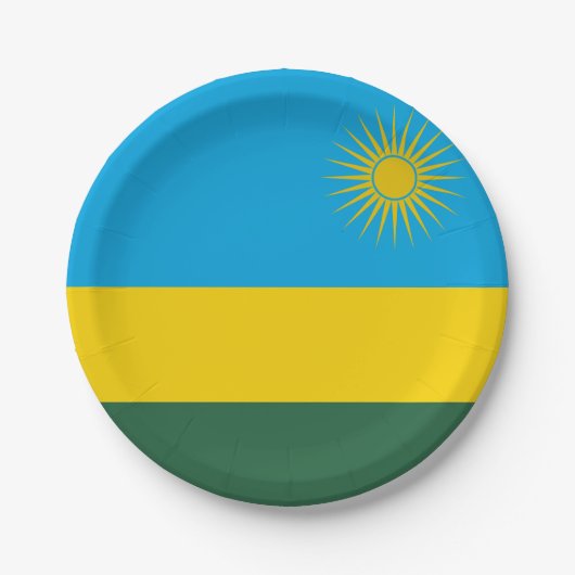 Rwanda Flag Papieren Bordje (Voorkant)
