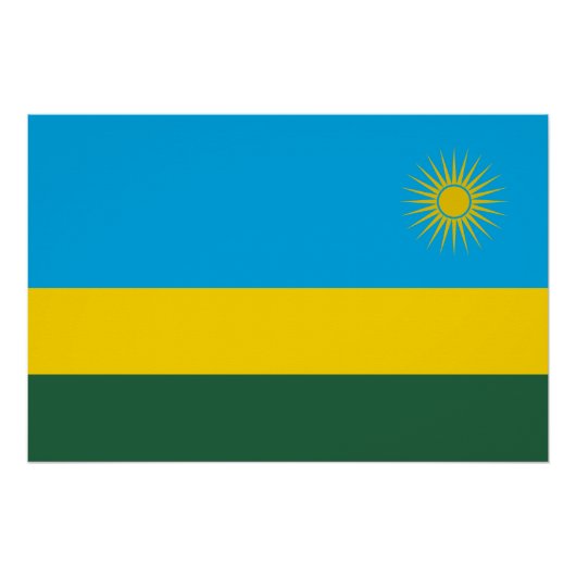 Rwanda Flag Perfect Poster (Voorkant)
