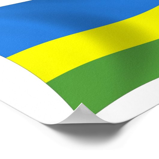Rwanda Flag Poster Print (Hoek)