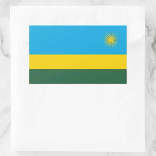 Rwanda Flag Rechthoekige Sticker (Tas)