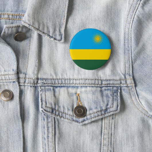 Rwanda Flag Ronde Button 5,7 Cm (In situ)