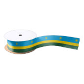 Rwanda Flag Satijnen Lint (Spoel)