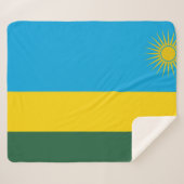 Rwanda Flag Sherpa Deken (Voorkant (horizontaal))