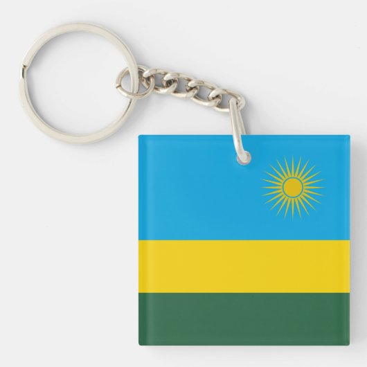 Rwanda Flag Sleutelhanger (Voorkant)