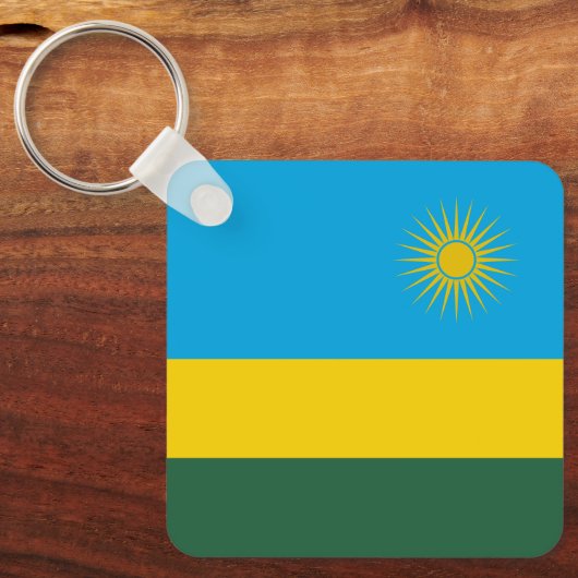 Rwanda Flag Sleutelhanger (Voorkant)
